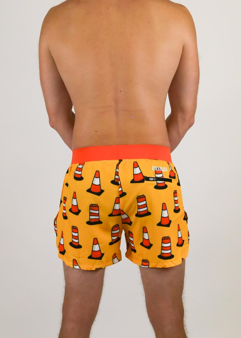 Men's Traffic Cones 4" Half Split Shorts