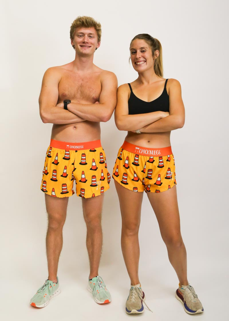 Men's Traffic Cones 4" Half Split Shorts
