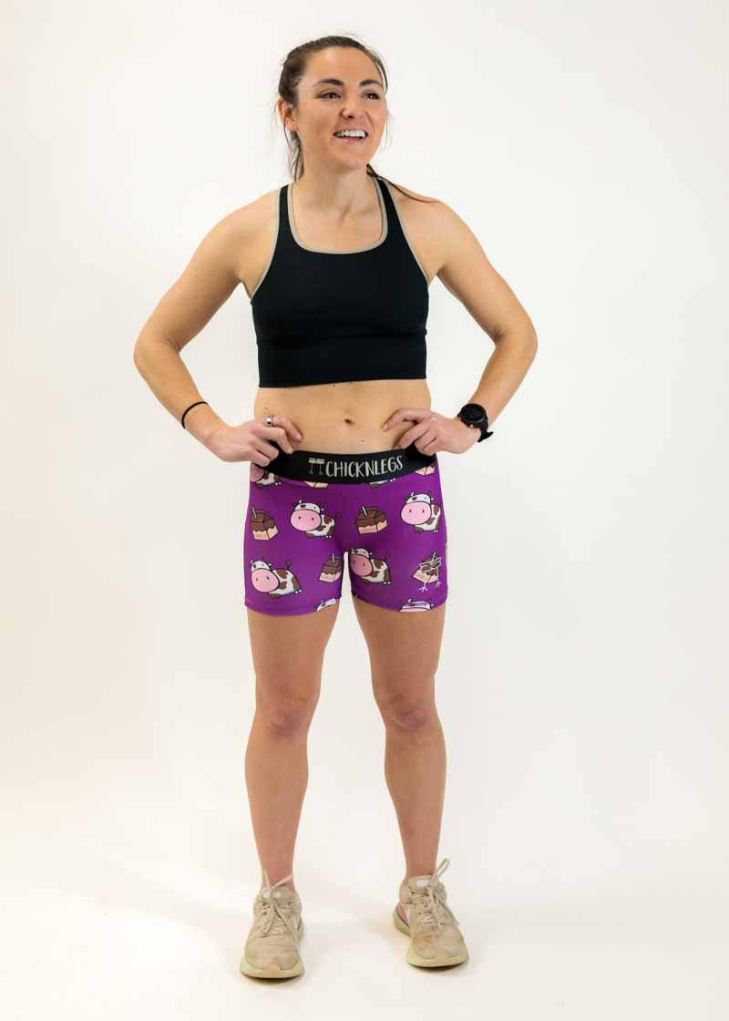 Women's Choccy Cows 3" Compression Shorts