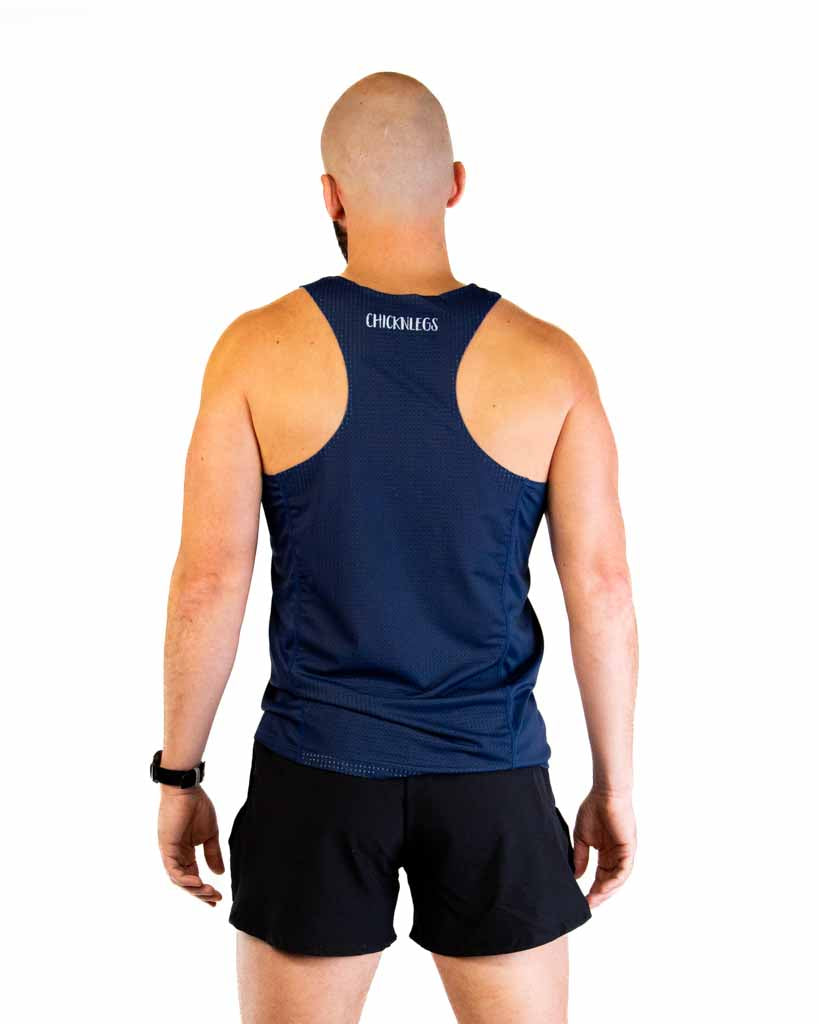 Men's Navy Blue Performance Singlet – ChicknLegs