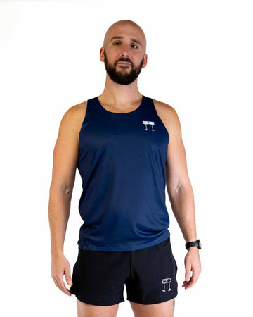 Men's Navy Blue Performance Singlet – ChicknLegs