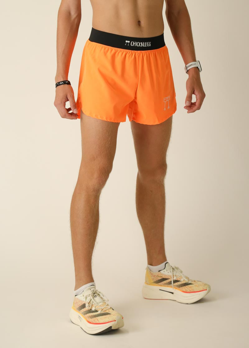 Shorts Sale Bright Orange Biker Shorts Mens Vintage Shiny Neon