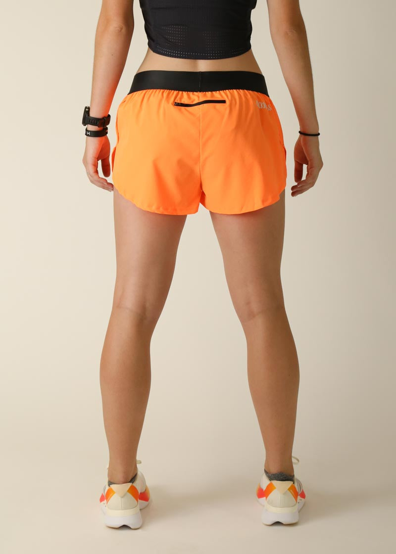 Women's Neon orange Split Shorts – ChicknLegs1