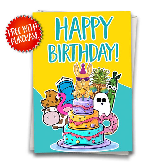 Free ChicknLegs themed happy birthday card.