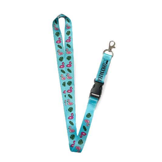 Lanyard - Blue Flamingo