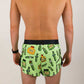 ChicknLegs pickle 2 inch split running shorts back view.