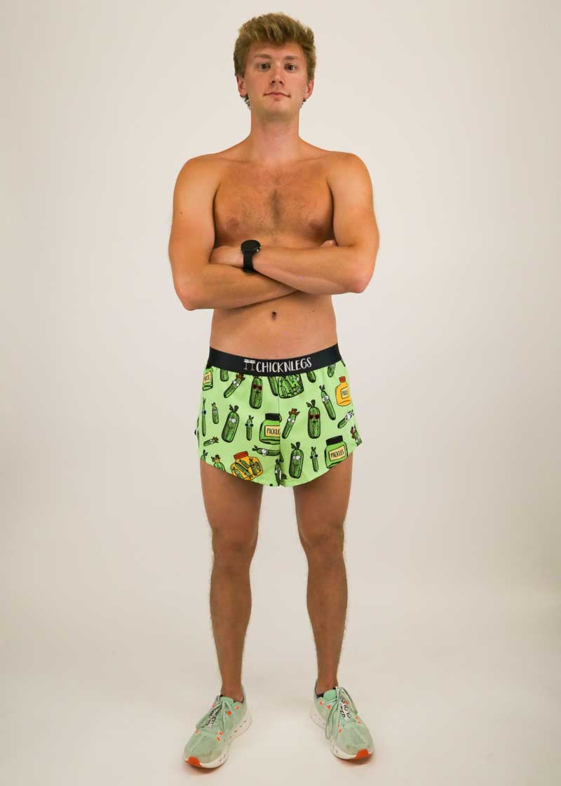 Front view of the men's 2 inch pickle running shorts.