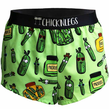 ChicknLegs 2 inch pickle split running shorts.