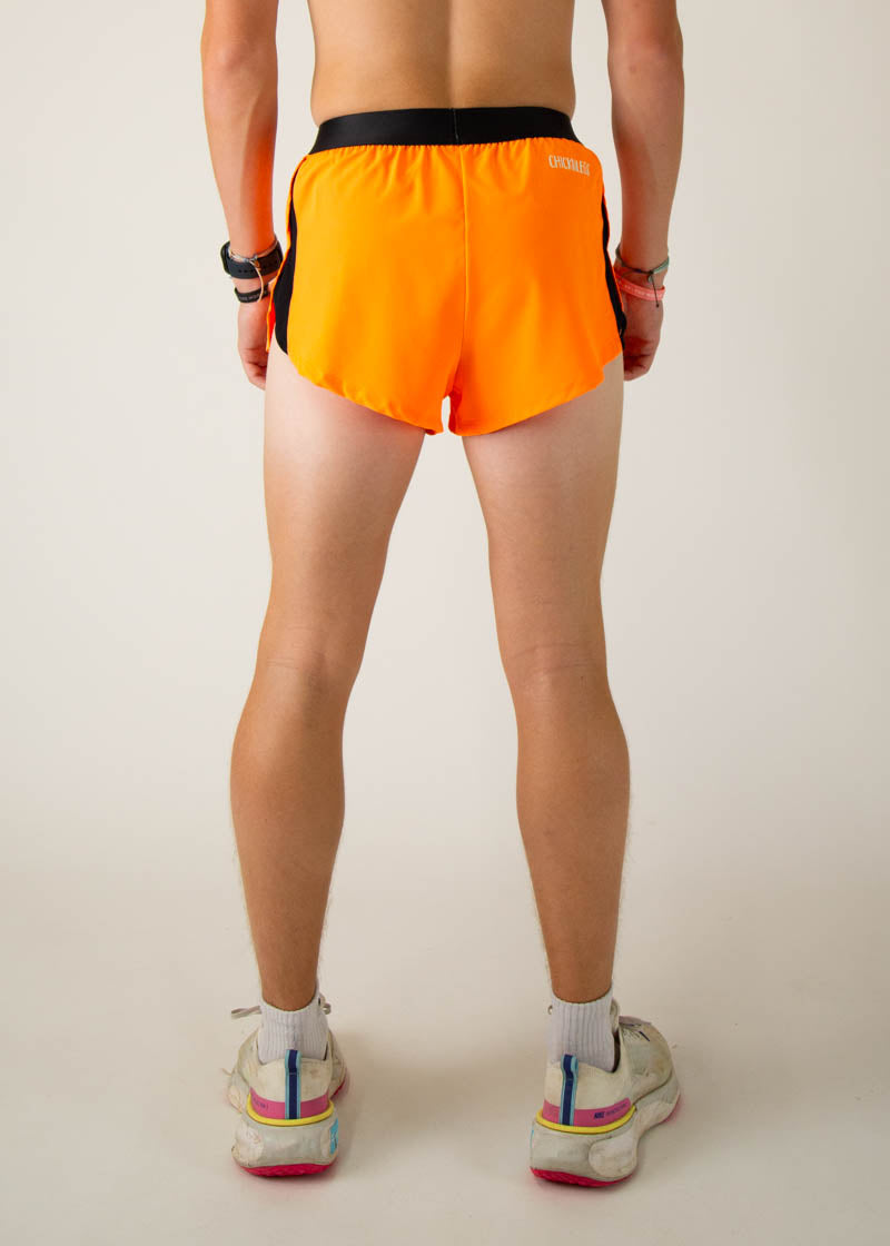 Men's Neon orange 2" Split Shorts1