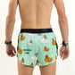 Back view of the men's 2 inch swaggy chickns split running shorts from ChicknLegs.