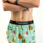 Front view of runner wearing the 2 inch swaggy chickens running shorts from ChicknLegs.