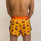 Back view of the men's 2 inch traffic cone split running shorts.