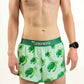 Front closeup view of the men's 2 inch sea turtles running shorts from ChicknLegs.