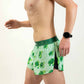 Left side view of the men's 2 inch sea turtle running shorts.