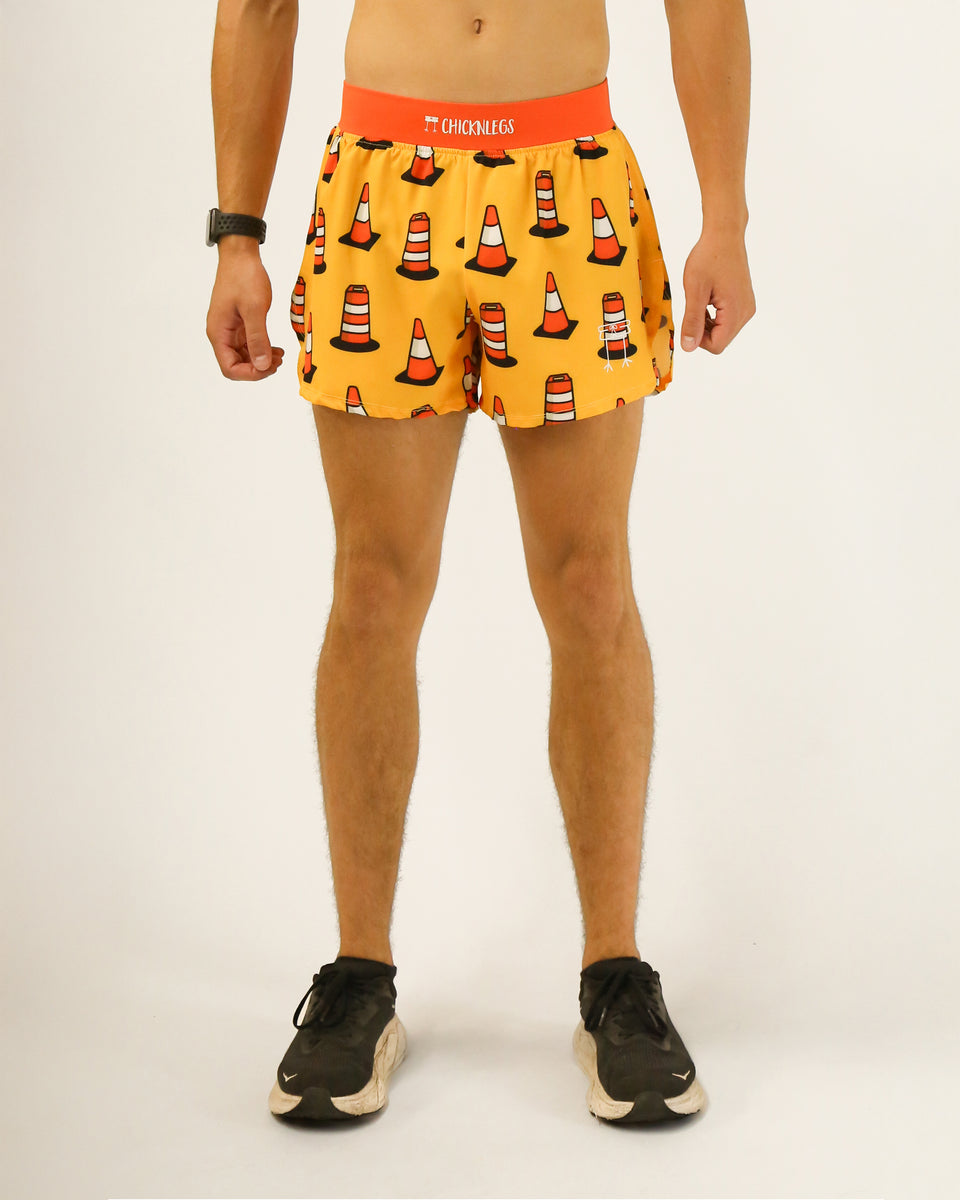Men s Traffic Cones 4 Half Split Shorts ChicknLegs Men s traffic cones 4 half split shorts chicknlegs