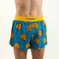 Front closeup view of the men's cookies 4 inch split running shorts from ChicknLegs.