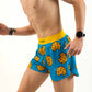 Left side view of the men's cookies 4 inch split running shorts from ChicknLegs.