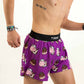 Right side view of the men's 4 inch choccy cows running shorts from ChicknLegs.