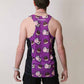 Back view of the mesh paneling on the back of the choccy cows performance running singlet.