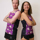 Runners back to back wearing the black split shorts and choccy cows performance singlets.
