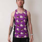 Front view of the men's choccy cows performance running singlet from ChicknLegs..