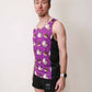 Side view of the men's choccy cows performance running singlet from ChicknLegs.