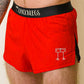 Men's Red 2" Split Shorts