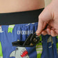 Men's Blue Sharks 4" Half Split Shorts