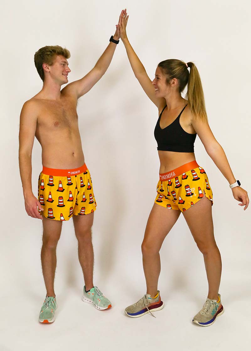 Men's Traffic Cones 4" Half Split Shorts