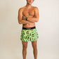 Full body front view of the men's pickle running shorts from ChicknLegs.