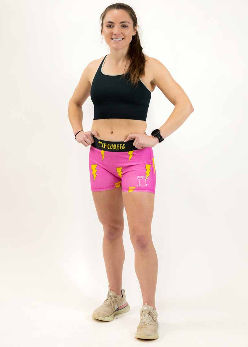 Hot pink compression shorts deals