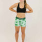 Runner wearing the 3 inch sea turtles compression running shorts from ChicknLegs.