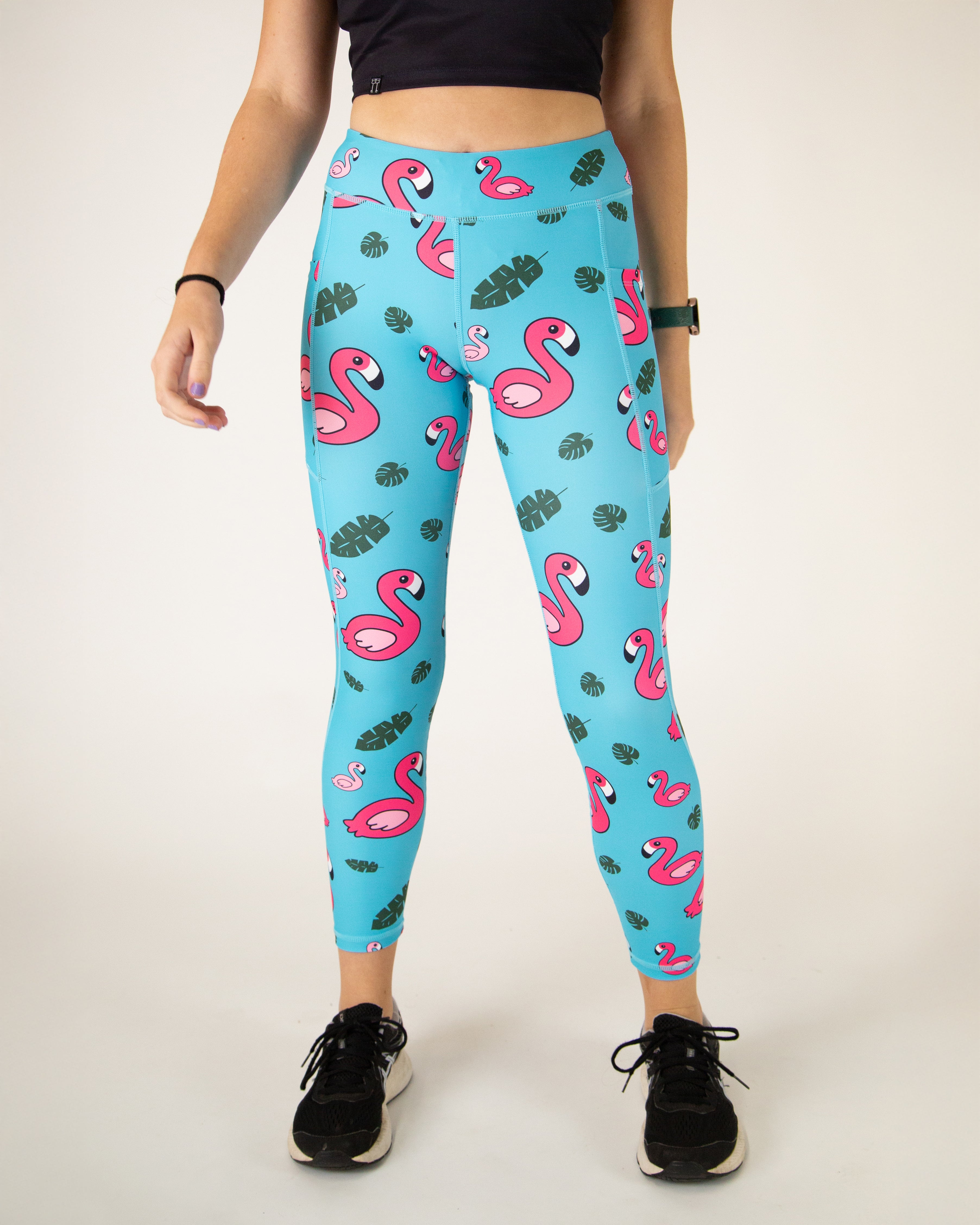 Women's Blue Flamingos Leggings – ChicknLegs