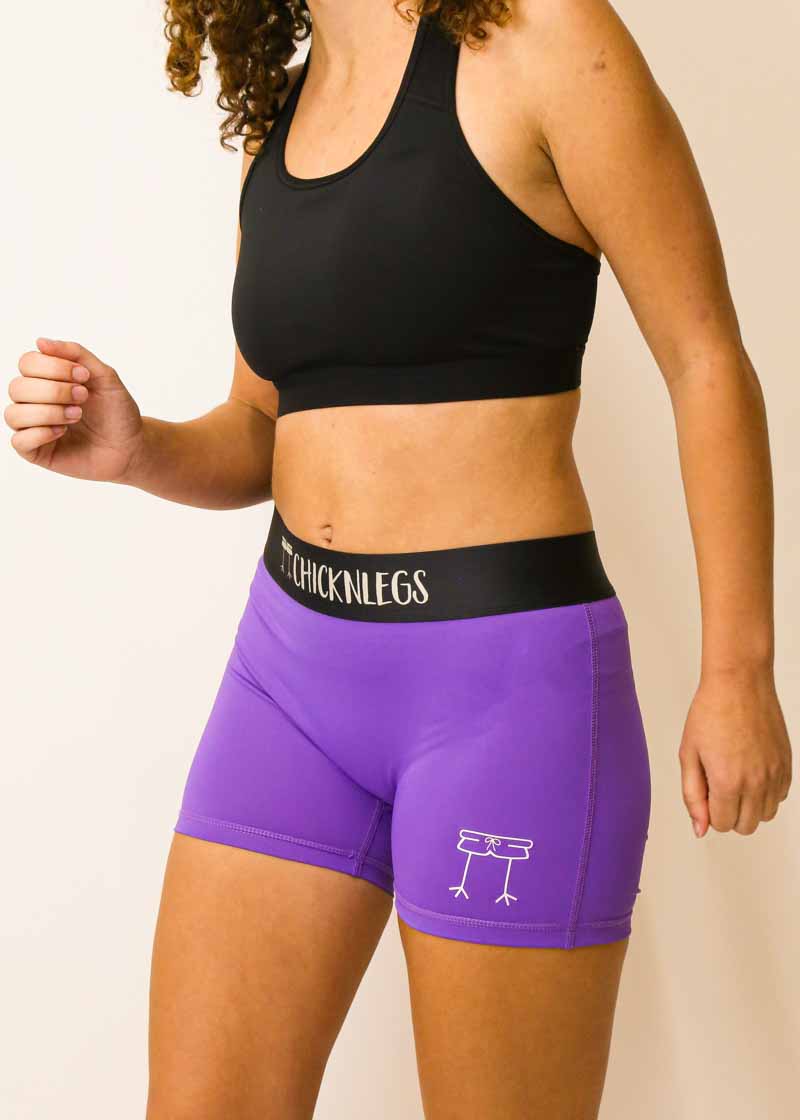 Women's Purple 3 Compression Shorts