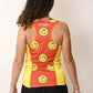 Back view of the women's smileys running singlet from ChicknLegs.