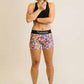 Runner wearing the ChicknLegs tie dye compression running shorts.