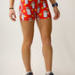 Side view of the women's burrito compression spandex running shorts from ChicknLegs.