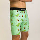 Right side view of the men's dino half tights from ChicknLegs.
