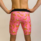 Back view of the men's 8 inch compression half tights.