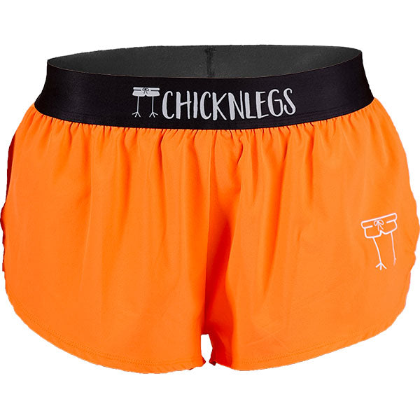 Women's Neon orange 1.5" Split Shorts