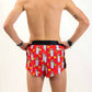 Back vieww of the men's 2 inch split running shorts from ChicknLegs.