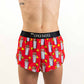 Front view of the men's 2 inch burrito split running shorts.