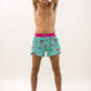 Runner stretching while wearing the men's PB&J 4 inch running shorts from ChicknLegs.