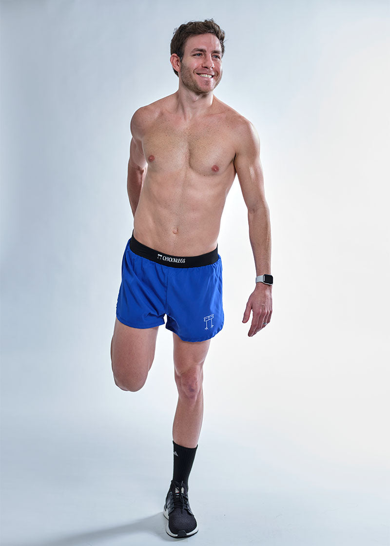 Men's Royal Blue 4" Half Split Shorts