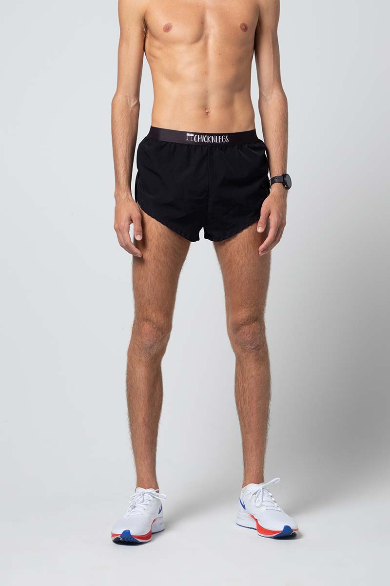 Men's Black 2" Split Shorts