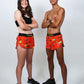 Group shot of the men's and women's cars split running shorts.