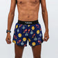 closeup front view of the men's 4 inch crpyto half split shorts.