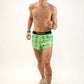 Full body view of the men's 2 inch dino running shorts from ChicknLegs.