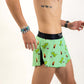 Right side view of the men's 2 inch dino running shorts from ChicknLegs.