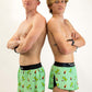 Group photo of the men's 2 inch and 4 inch dino-sore split running shorts.